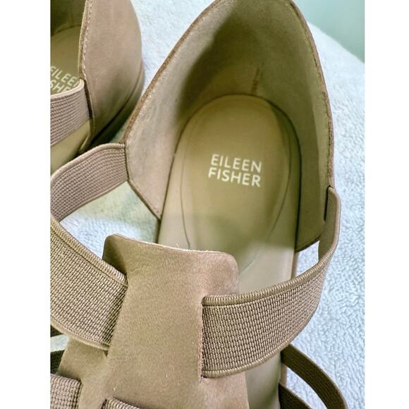 Eileen Fisher Rato Gladiator Sandals Size 10 Tan Comfort Shoes - Picture 11 of 12